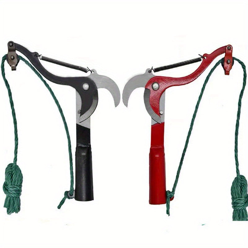 Tijeras de Ramas Altas de Agarre Seguro y Fácil Acceso - Recogedor de Frutas Moderno con Cuerda de Extensión, Tijeras de Poda Ahorradoras de Trabajo para Uso Doméstico