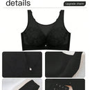 Sujetador Para Mujer Tipo Fina, Push Up, Anti-caida, Moldeado Lateral Sin Cables Que Levanta Y Reduce Los Pechos Grandes