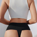 Mujeres unicolor Tanga De Cintura Alta Con Envoltura Inferior Del Bikini