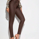 Prive Pantalones de mujer de moda de unicolor y ajuste estrecho de 3/4