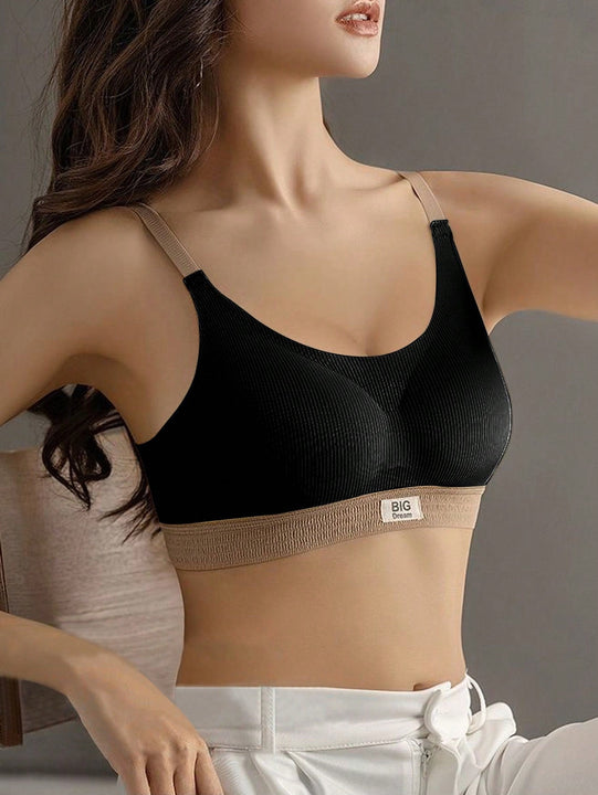 1 Pieza Sujetador Inalambrico, Sin Rastro, Con Hermosa Espalda, Sin Tirantes Y Sin Aros Para Mujer, Adecuado Para Dormir Y Deportes