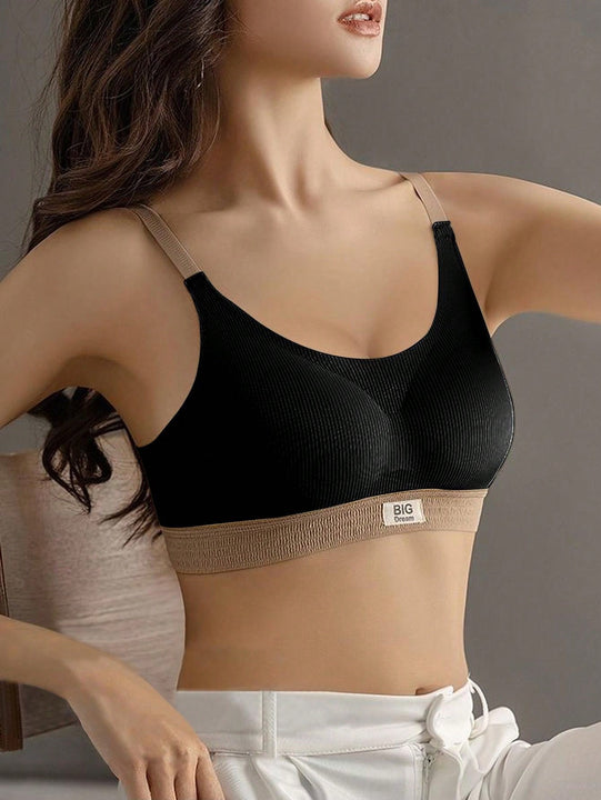 1 Pieza Sujetador Inalambrico, Sin Rastro, Con Hermosa Espalda, Sin Tirantes Y Sin Aros Para Mujer, Adecuado Para Dormir Y Deportes