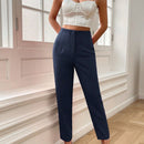 Lune pantalones de mujer casuales a rayas nauticas y entallados, para otono