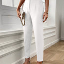 Lune pantalones de mujer casuales a rayas nauticas y entallados, para otono