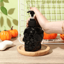 Dispensador de jabón con forma de calavera, botella de plástico PET de 350 ml para champú, gel de ducha, loción, almacenamiento líquido temático de Halloween, decoración para el hogar y el baño