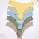 5 Piezas Tanga Sexy De Color Verde Aguacate Para Mujer