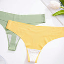 5 Piezas Tanga Sexy De Color Verde Aguacate Para Mujer