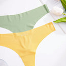 5 Piezas Tanga Sexy De Color Verde Aguacate Para Mujer