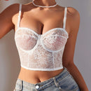 Sujetador Sexy De Encaje Para Mujeres En Color Solido