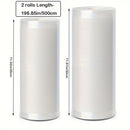 Dos rollos de bolsas herméticas para almacenar alimentos con textura, 5 metros de largo