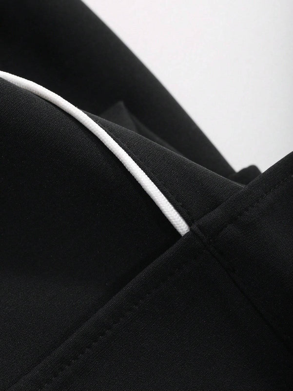 FRIFUL Pantalones Anchos De Pierna Recta Y Sueltos Para Mujer Con Diseno De Franjas Laterales En Contraste