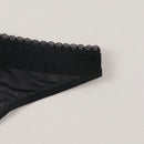 Mujeres tanga sexy y comodo semitransparente con impresion de corazon y eslogan, adecuado para citas diarias.