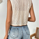 VCAY Chaleco De Jersey Con Botones Y Estampado Floral Para Mujer