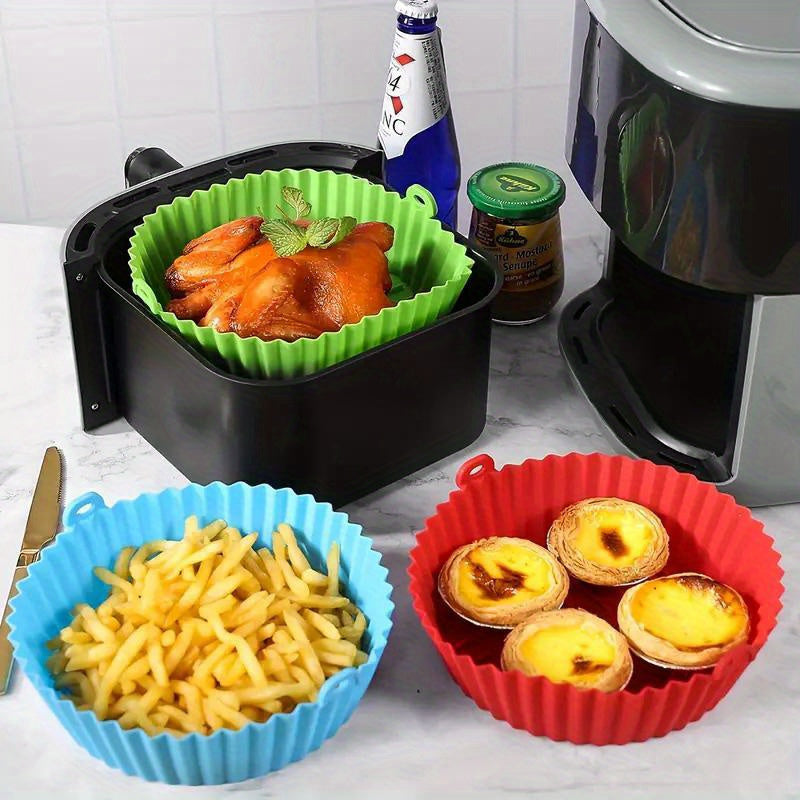 Revestimiento de Silicona Reutilizable para Freidora de Aire QT - Antiadherente, Accesorio de Bandeja para Hornear Fácil de Limpiar para RVs y Cocinas