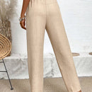 VCAY Pantalones Largos Con Bolsillos Y Cintura Con Cordon Para Mujer