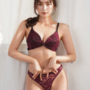 FRIFUL Conjunto De Sosten Y Bragas De Encaje Con Soporte Trasero Y Cierre Frontal
