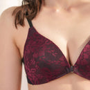 FRIFUL Conjunto De Sosten Y Bragas De Encaje Con Soporte Trasero Y Cierre Frontal