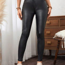 LUNE Pantalones largos elegantes de cintura alta, asimetricos y ajustados para mujer, de unicolor y estilo casual