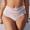 Tanga de encaje de color solido para mujer con lazo trasero