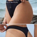 Leisure tanga solido sexy, comodo, con cintura media, sin costuras y elastico, amigable con la piel - desnudo