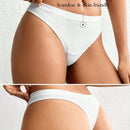 Leisure tanga solido sexy, comodo, con cintura media, sin costuras y elastico, amigable con la piel - desnudo