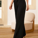 Prive Pantalones Palazzo Anchos De Cintura Alta Plegable Para Mujeres