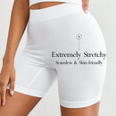 Leisure shorts de ciclismo de ajuste cenido, de unicolor, de verano, informales y sin costuras