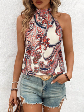 Frenchy Vestido Largo Para Mujer Con Estampado De Moda, Con Tiras Traseras Y Sin Espalda, Ideal Para El Verano