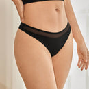 Leisure 3 Piezas/paquete Tanga Adhesivo De Color Solido Para Mujeres