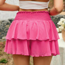WYWH Falda pantalon para mujer con doble capa de dobladillo, disenos de cintura alta y drapeado