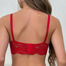 Conjunto de lenceria lujosa y sexy de encaje para mujeres que incluye sujetador y bragas
