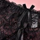 Panties De Encaje Para Mujeres Con Cintura Baja, Atractivos, Transparentes, Abiertos Y Provocativos Con Doble Circulo, Libre De Ataduras