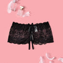 Panties De Encaje Para Mujeres Con Cintura Baja, Atractivos, Transparentes, Abiertos Y Provocativos Con Doble Circulo, Libre De Ataduras