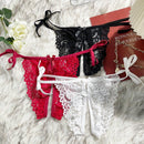 3 Piezas/Conjunto Ropa Interior Sexy Para Mujer Con Encaje Y Tamanos Diferentes