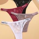 Conjunto de 4 piezas de cinturillas para mujeres de color solido con diseno de impresion de letras, comodo y transpirable tanga de encaje