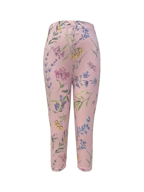 Unity Leggings recortados impresos de moda para mujer