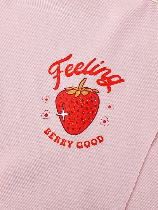 4 Piezas/pack Ropa Interior De Mujer Comoda Sin Costuras Con Estampado De Fresa