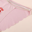 4 Piezas/pack Ropa Interior De Mujer Comoda Sin Costuras Con Estampado De Fresa