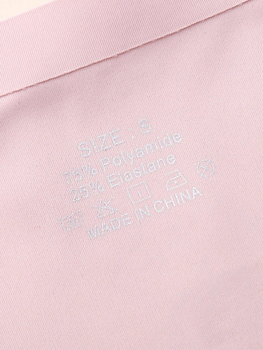 4 Piezas/pack Ropa Interior De Mujer Comoda Sin Costuras Con Estampado De Fresa