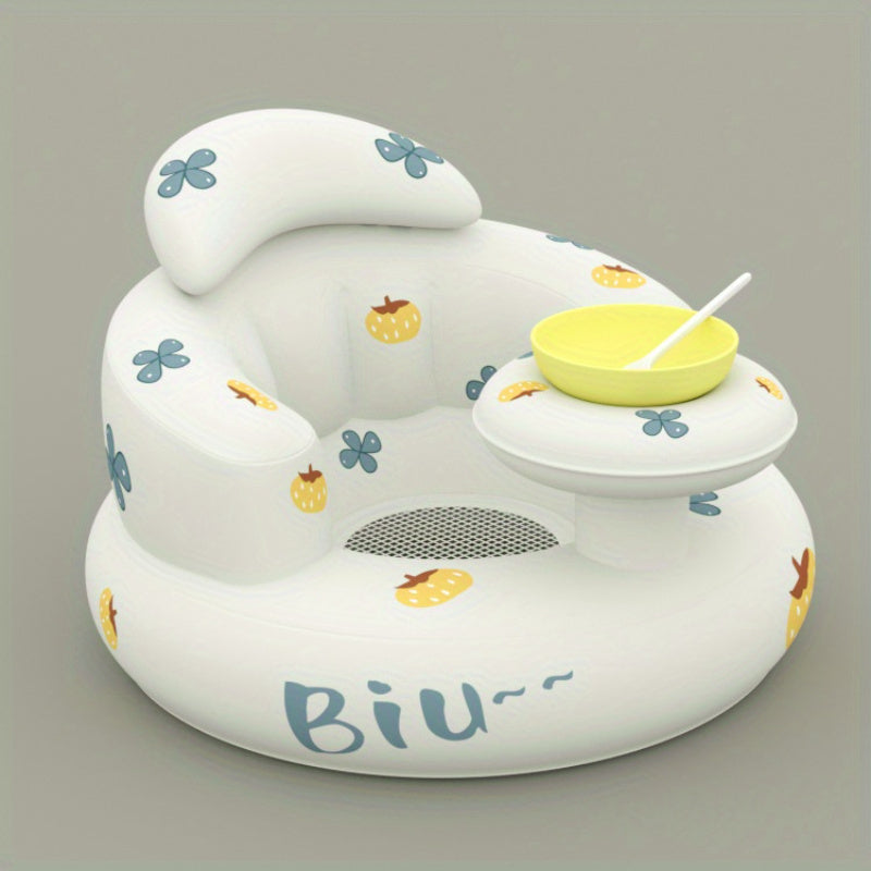 Silla inflable para bebés, taburete de baño y silla para comer antideslizante, herramienta de práctica para sentarse, 1 unidad