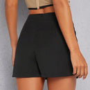 Haute Falda Pantalon Corta Mini Con Dobladillo Dividido
