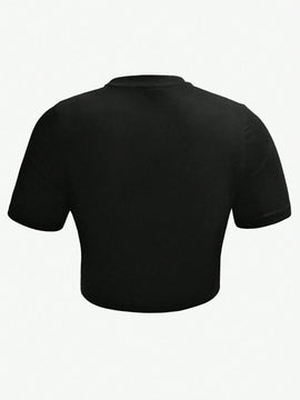 Camiseta De Mangas Cortas Casual Y De a Para Mujer Para Primavera Y Verano