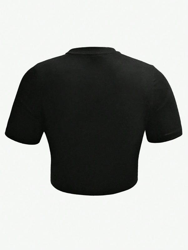 Camiseta De Mangas Cortas Casual Y De a Para Mujer Para Primavera Y Verano