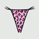 ROMWE Kawaii Ropa Interior De Tanga Con Estampado De Leopardo Rosa En Forma De Corazon Para Chicas Shibuya Gal