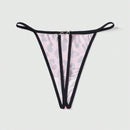 ROMWE Kawaii Ropa Interior De Tanga Con Estampado De Leopardo Rosa En Forma De Corazon Para Chicas Shibuya Gal