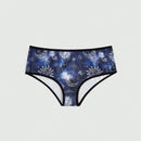 ROMWE Hippie Boxers De Impresion De Sol, Luna Y Estrellas Tenidos Anudados