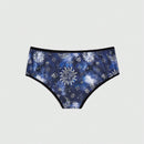 ROMWE Hippie Boxers De Impresion De Sol, Luna Y Estrellas Tenidos Anudados