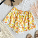 WYWH Pantalones Cortos De Mujer Con Encaje Y Estampado De Flores