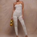 MUSERA Legging Extremadamente Fruncido Con Malla En Contraste