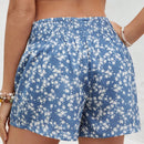 VCAY Shorts Florales De Cintura Alta Con Estampado De Verano Ultra Cortos Para Mujeres Con Lazo En La Parte Delantera